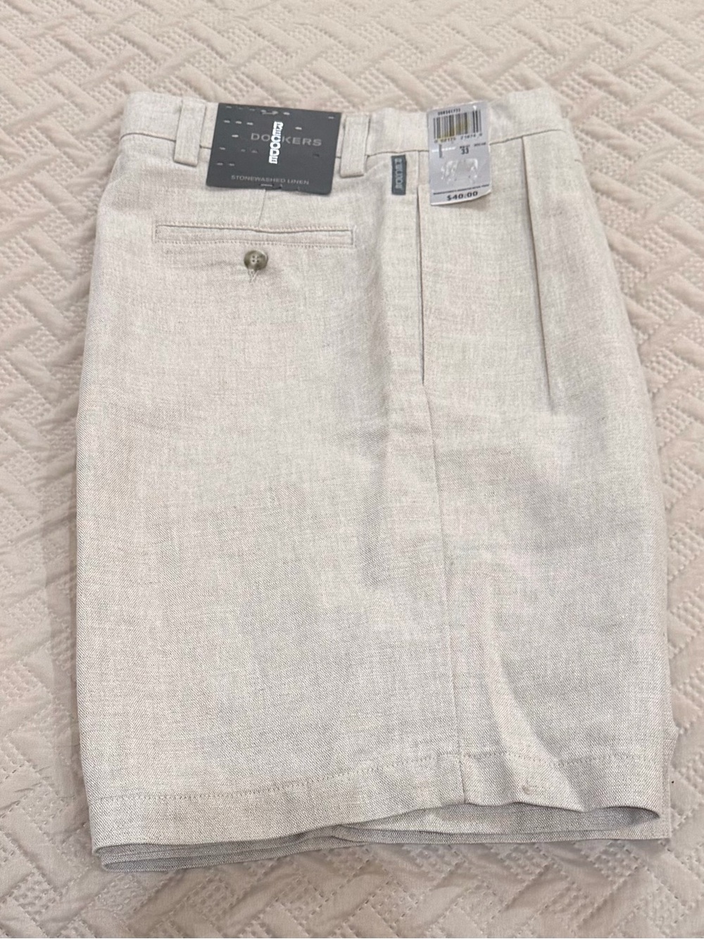 NWT Dockers Men's Linen Flat Front Shorts